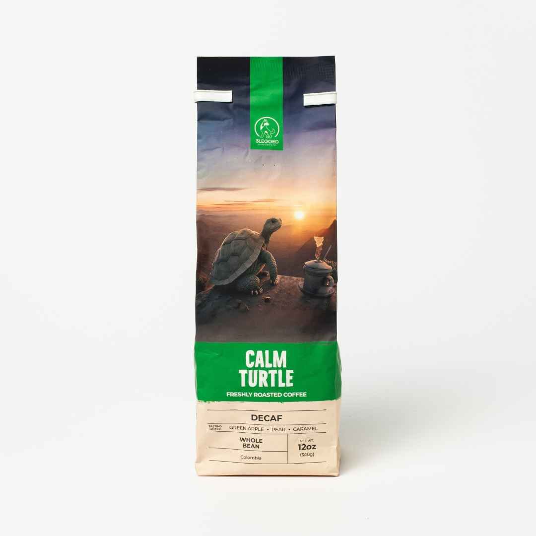 Calm Turtle Decaf Whole Bean Coffee