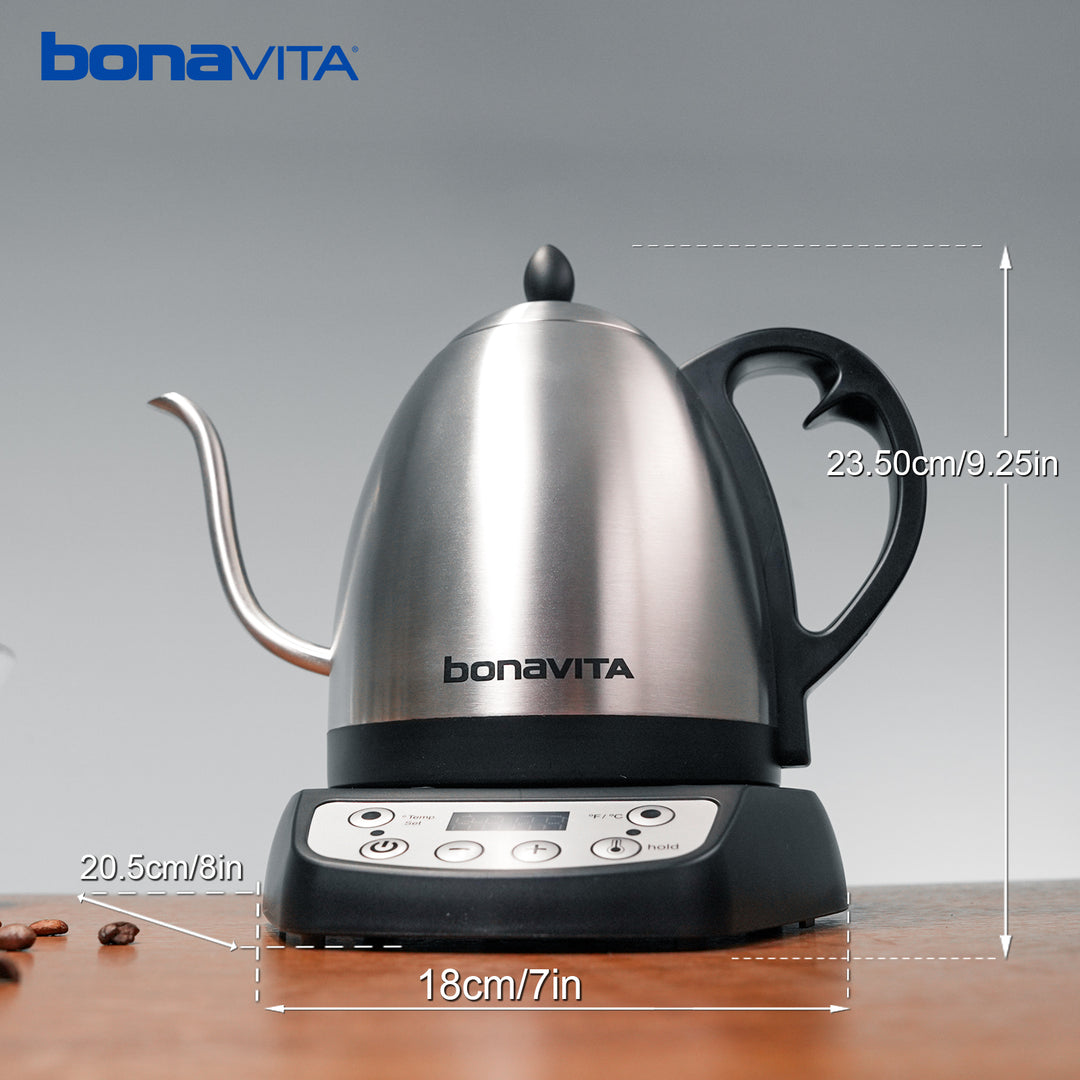Bonavita Classic Gooseneck Precision Temperature Electric Kettle|