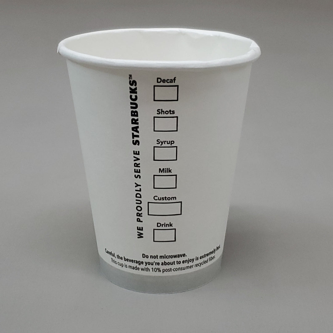 PACTIV EVERGREEN Starbucks 1000 PK of Hot Paper Cups 12 oz 011098806 (New)