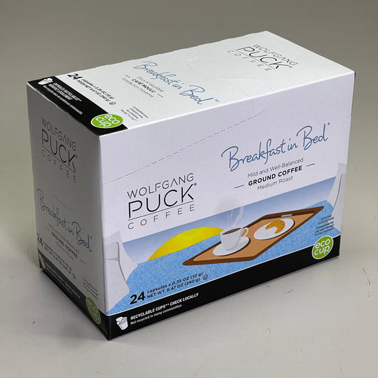 WOLFGANG PUCK (24 PACK) Breakfast in Bed Coffee Single Serve Cups BB 10/25