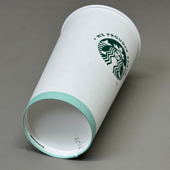 ZA@ PACTIV EVERGREEN Starbucks (600 PACK) Hot Paper Cups 20 oz 011098808 (Distressed Box)