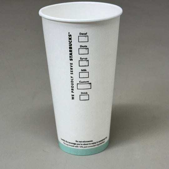 ZA@ PACTIV EVERGREEN Starbucks (600 PACK) Hot Paper Cups 20 oz 011098808 (Distressed Box)