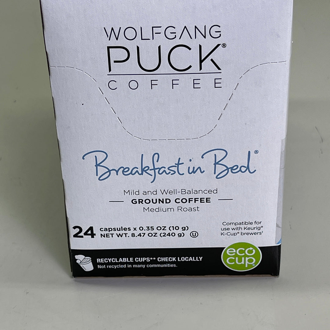 WOLFGANG PUCK (24 PACK) Breakfast in Bed Coffee Single Serve Cups BB 10/25