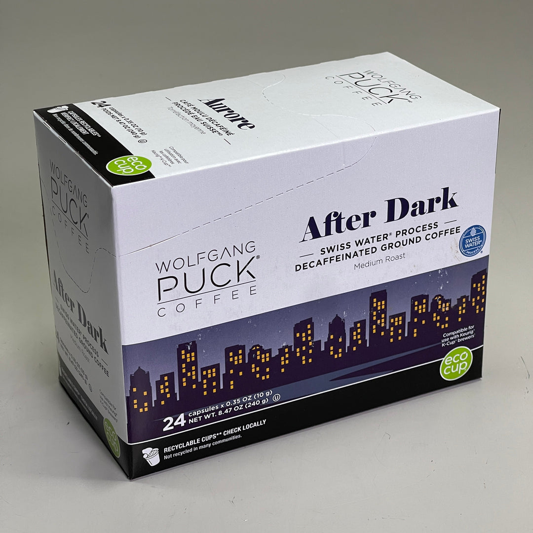 WOLFGANG PUCK (24 PACK) After Dark Decaf Coffee Single Serve Cups BB 10/25