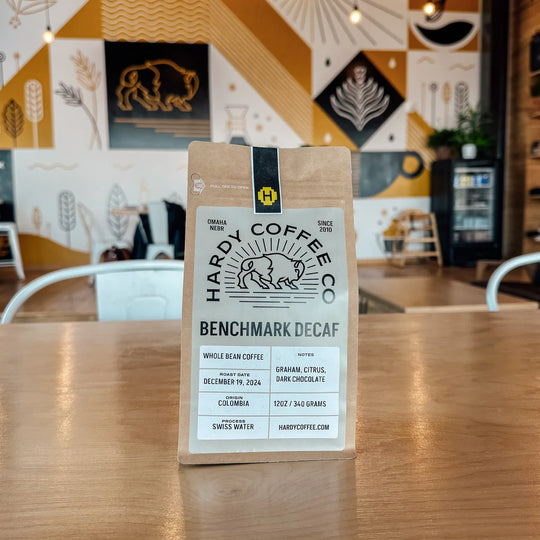 Benchmark Decaf Colombian Coffee | Multiple Grinds & Sizes | Hardy Coffee Co