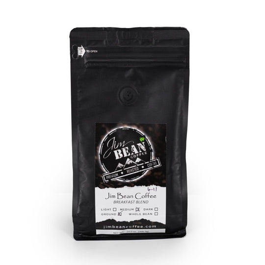 Breakfast Blend Ground Medium Roast Coffee | 14 oz | Jim Bean Coffee