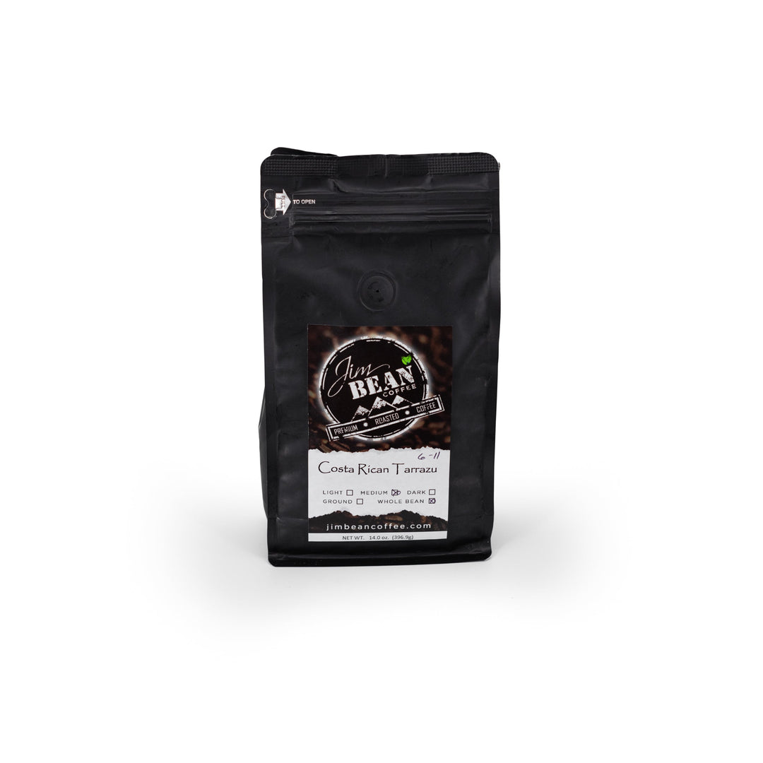 Costa Rican Tarrazu Whole Bean Coffee | 14 oz | Jim Bean Coffee