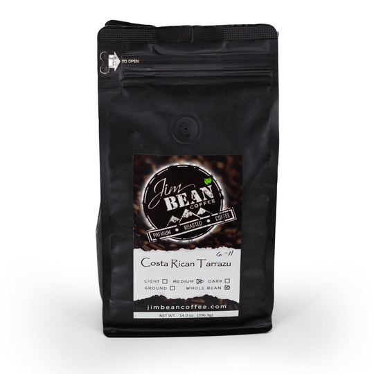 Costa Rican Tarrazu Whole Bean Coffee | 14 oz | Jim Bean Coffee