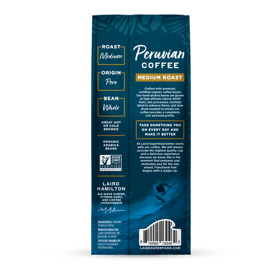 Organic Peruvian Medium Roast Whole Bean Coffee