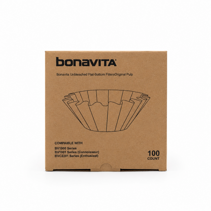 Bonavita Unbleached Flat-Bottom Coffee Filters — 100 Count