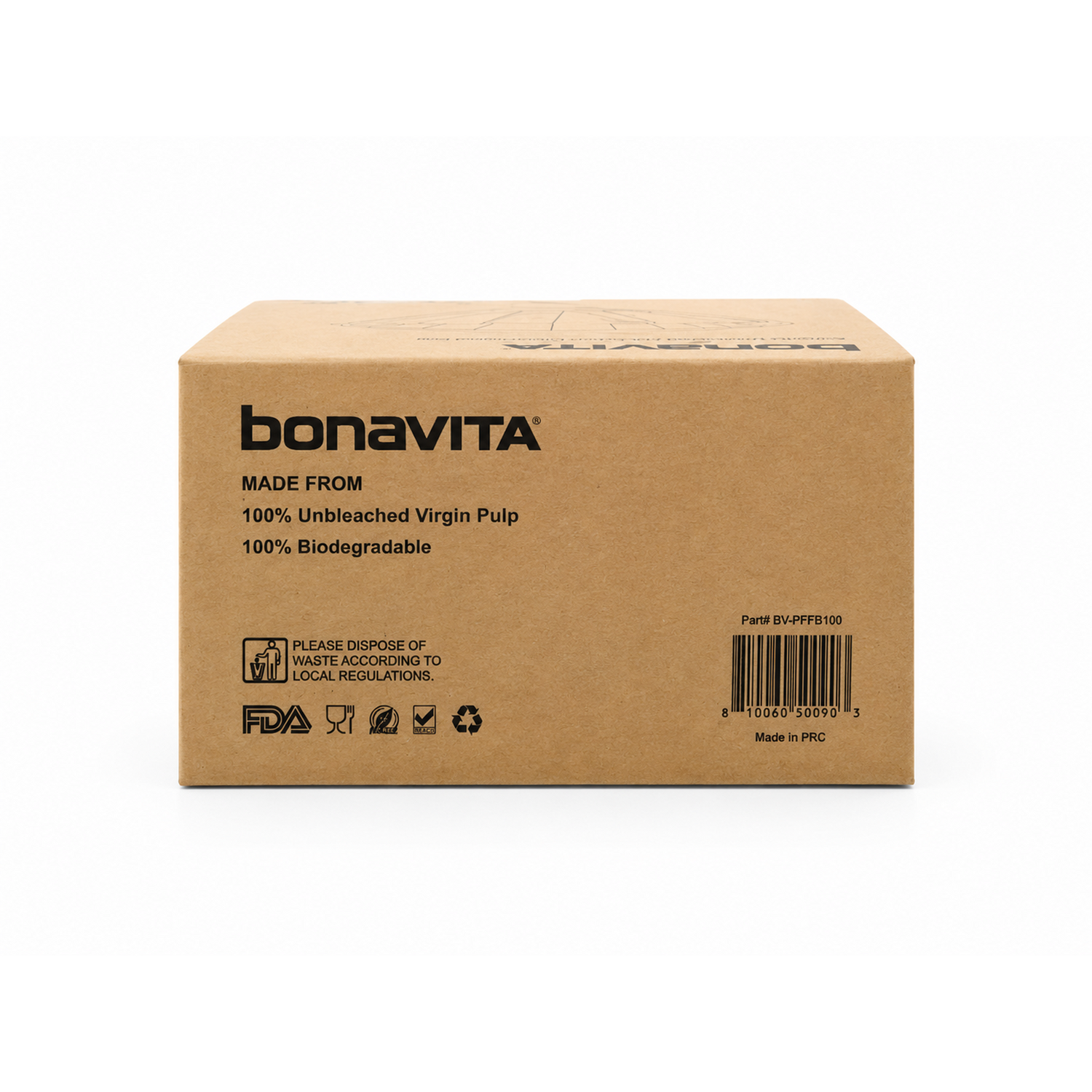 Bonavita Unbleached Flat-Bottom Coffee Filters — 100 Count