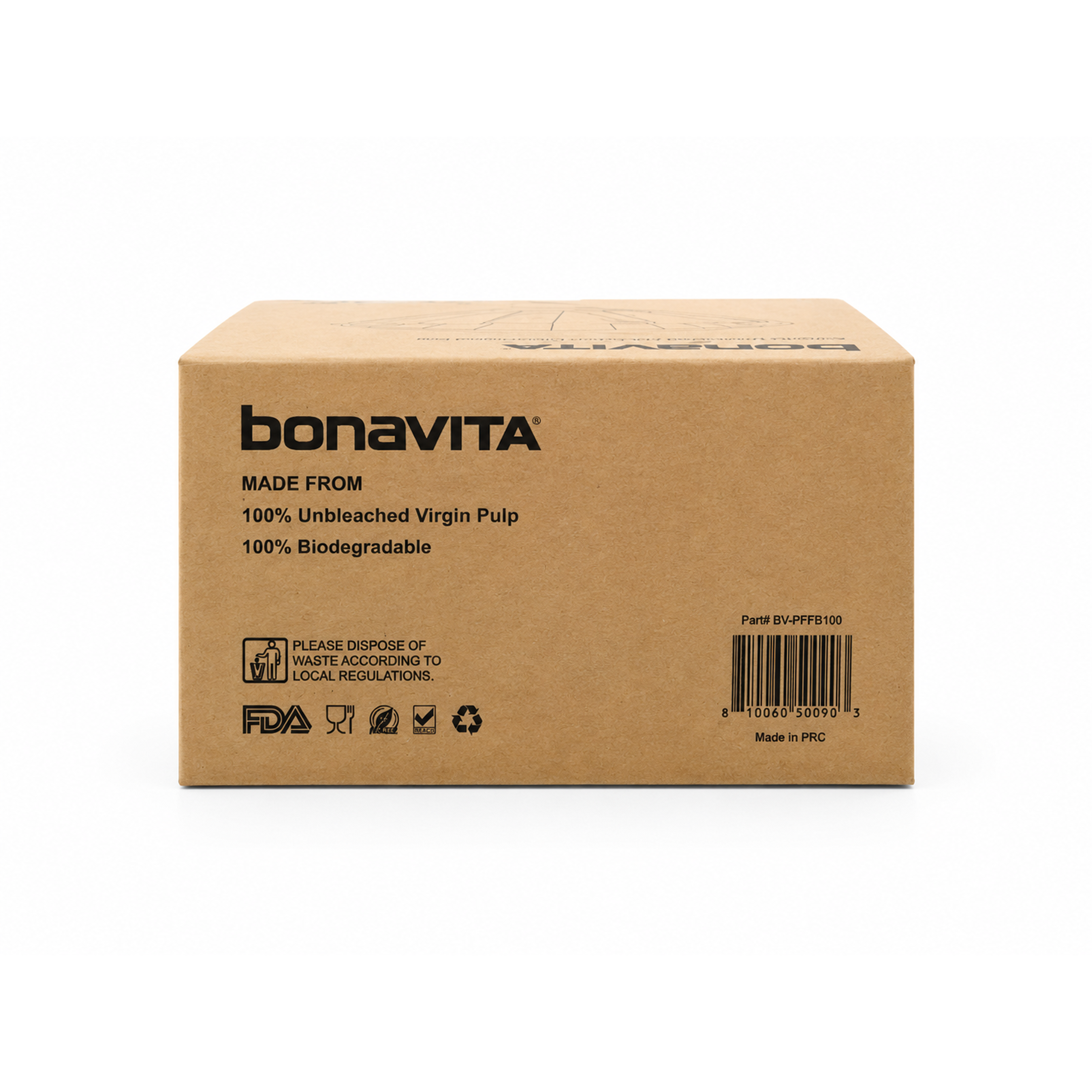 Bonavita Unbleached Flat-Bottom Coffee Filters — 100 Count